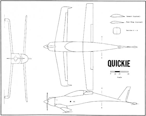Quickie 3-view Drawing